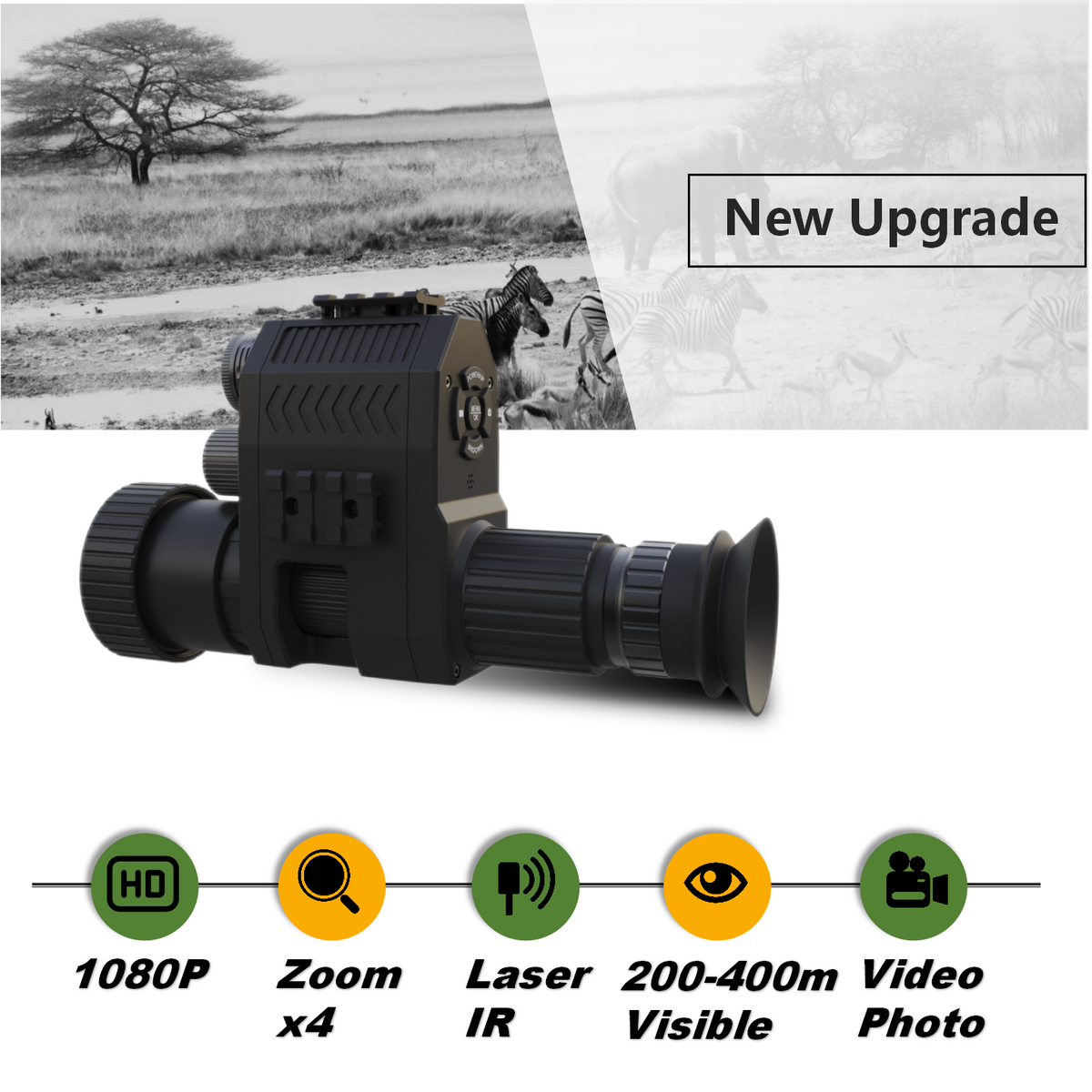 Gafas De Visión Nocturna NK007 Plus - Infrarrojos, Pantalla AMOLED, Aumento X1 A X4, Para Camping Y Seguridad