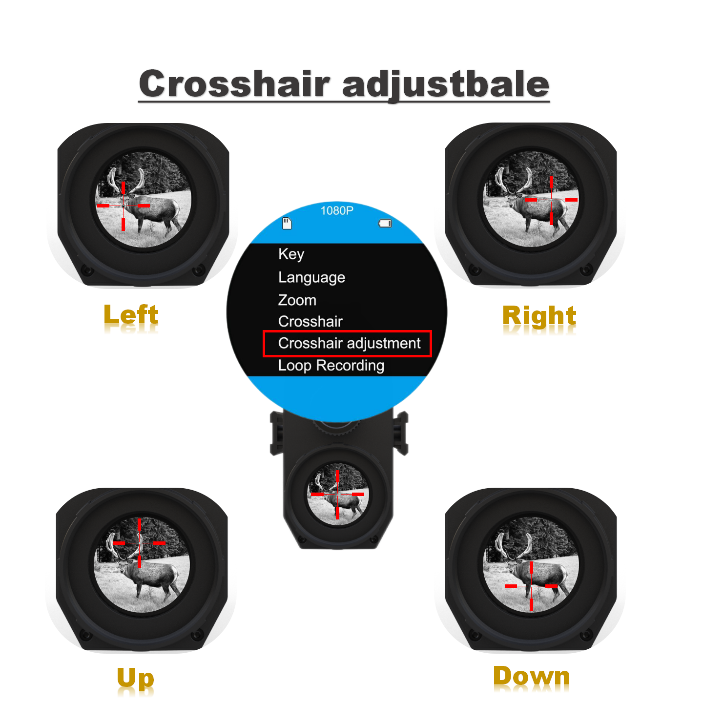 Adjustable digital crosshair