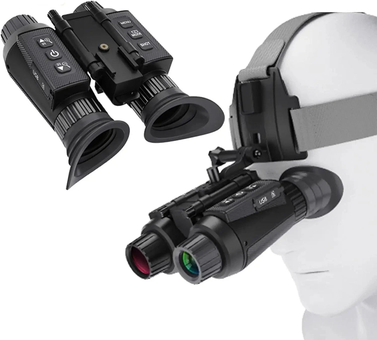 4K 3D Head-Mounted Night Vision Goggles