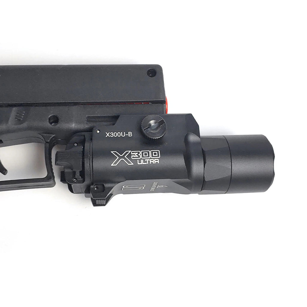 X300U-B style weapon light rail attachment