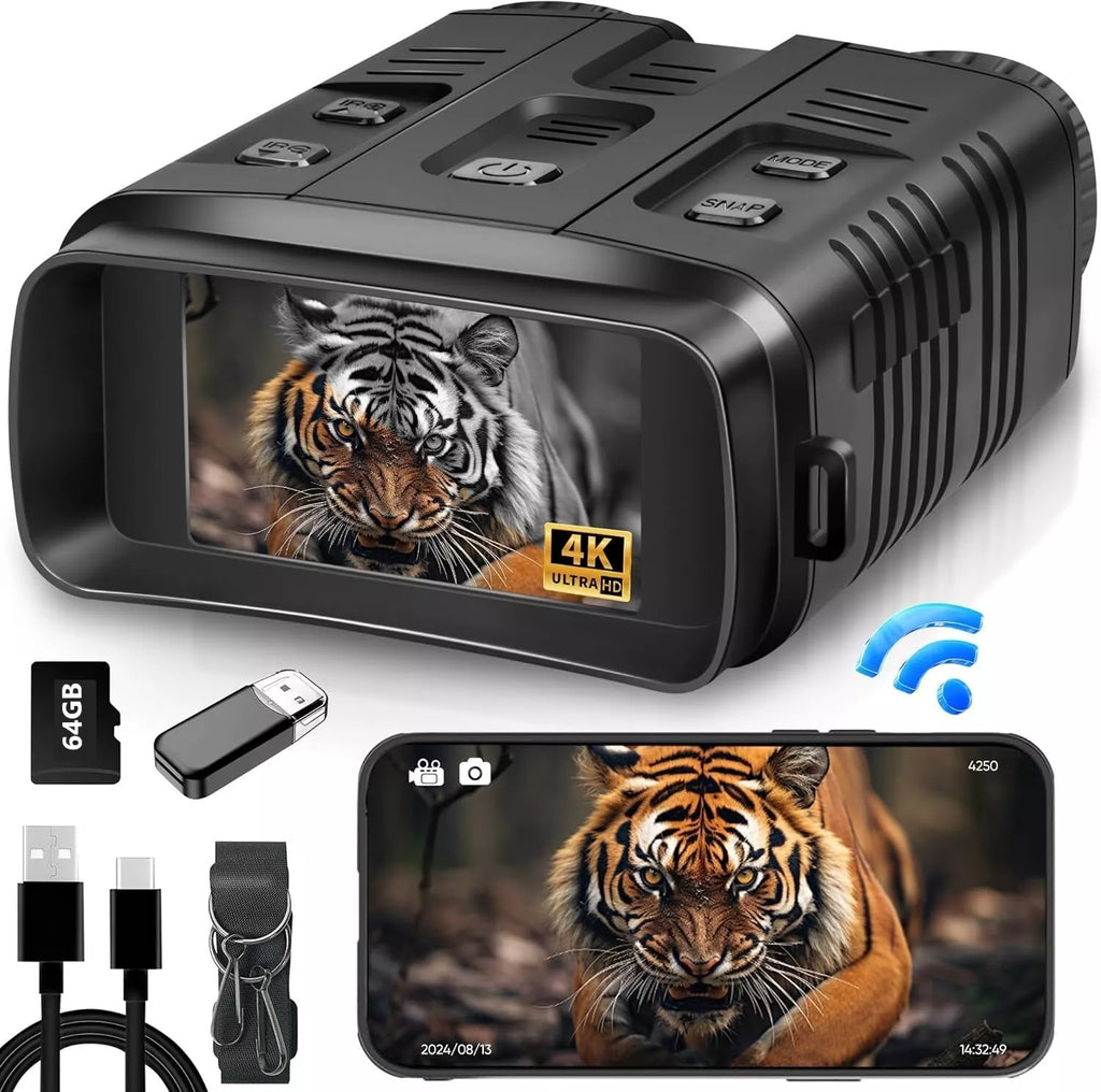 4K Digital IR Night Vision Goggles with WiFi - FIREWOLF